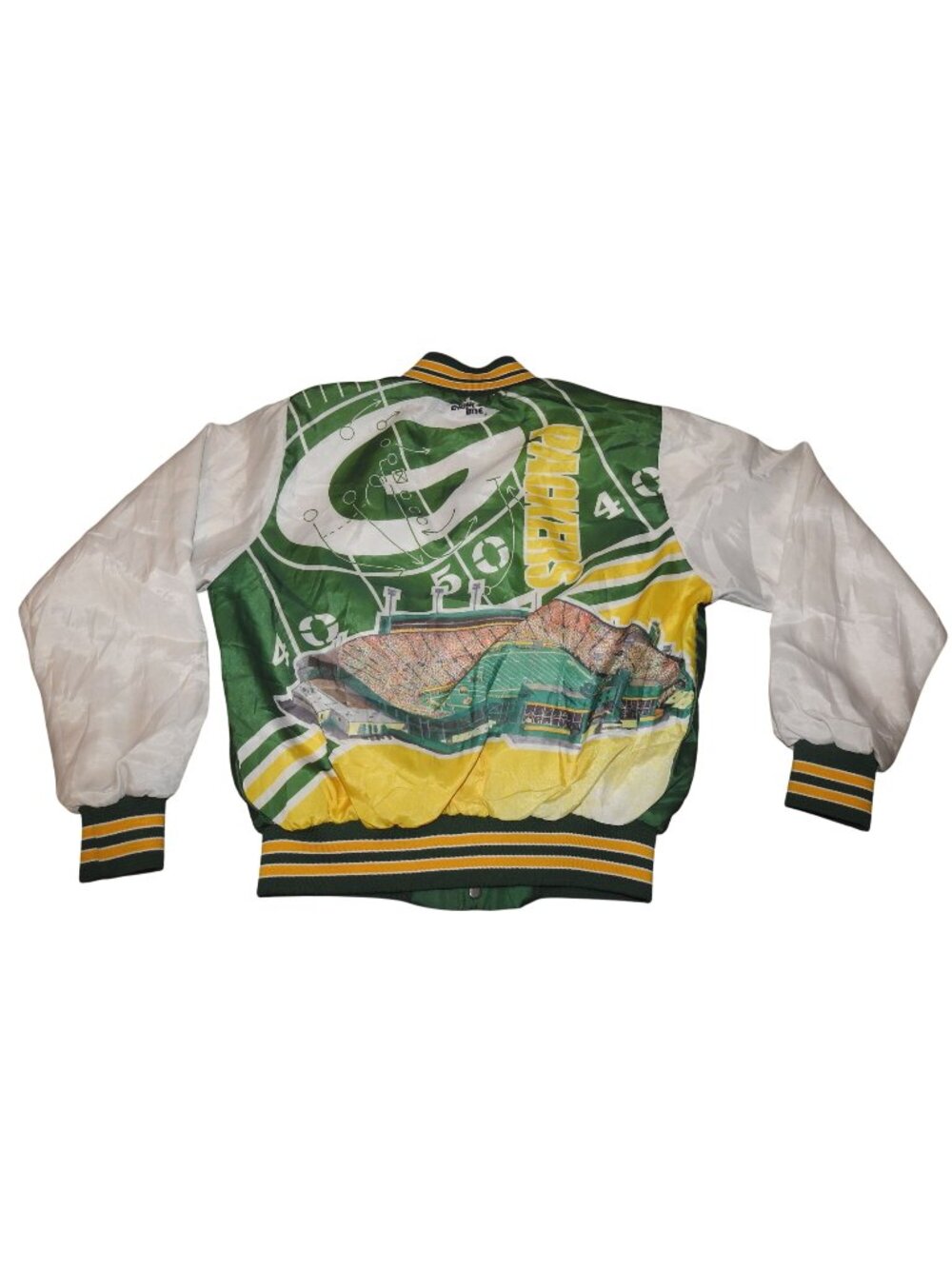 Vintage 90s Green Bay Packers Fanimation Chalkline Jacket YOUTH XL Lambeau